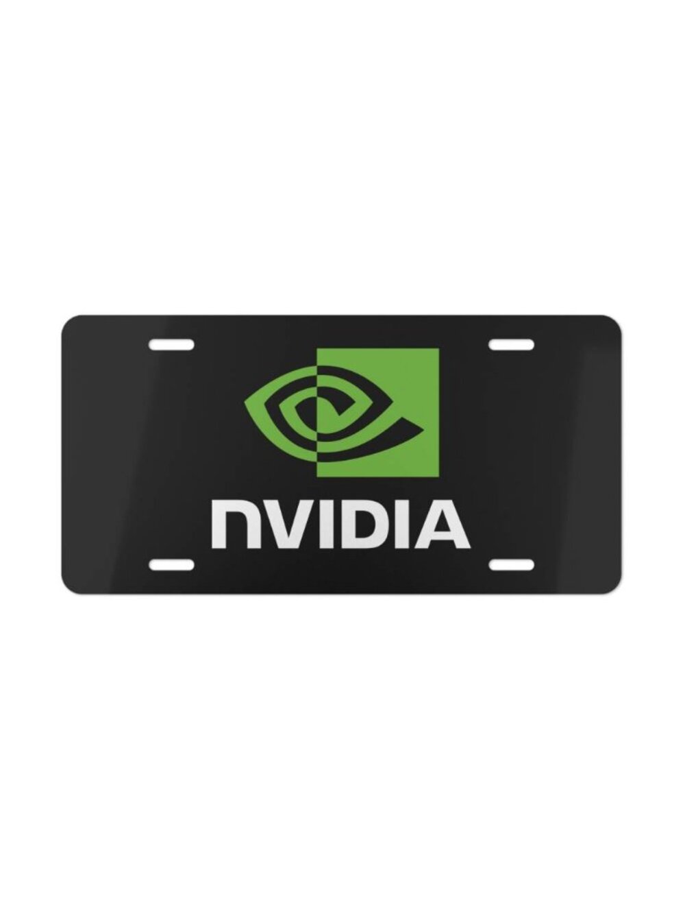NVIDIA INSPIRED LOGO Vanity License Plate ADJUSTABLE RETRO TECH TAG USA